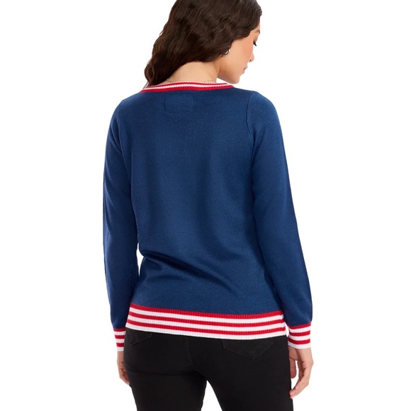 Tipsy Elves Women’s Sleighin’ It Ugly Christmas Sweater - Picture 2 of 5